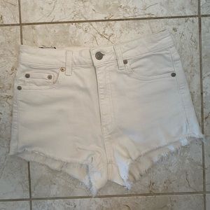 Aritzia White Denim Shorts